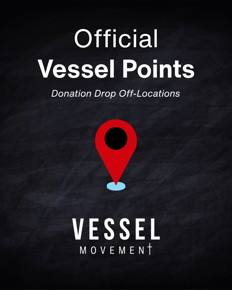 Official Vessel Points donation drop-off locations